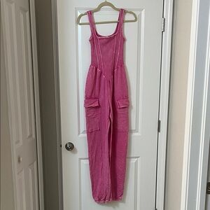 Vibrant Pink Sleeveless Jumpsuit